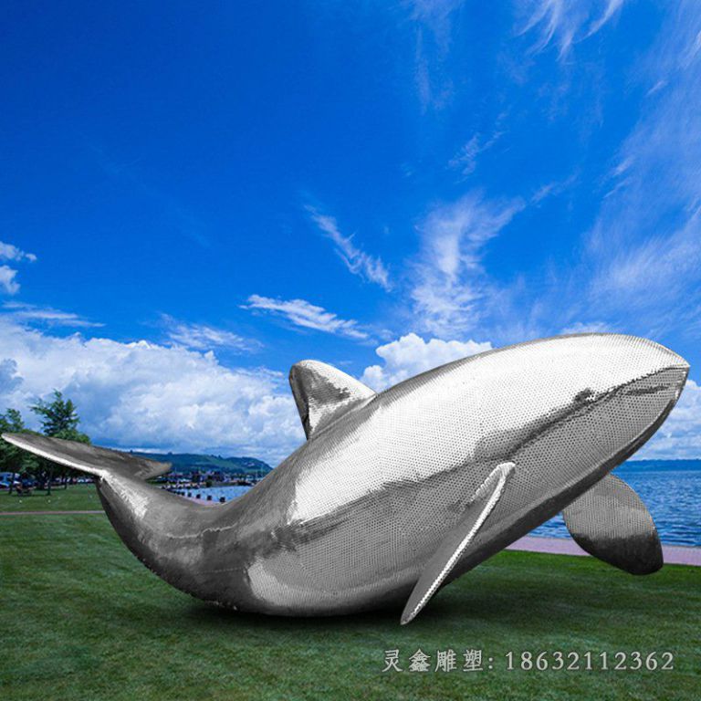 不锈钢海豚雕塑 (8)
