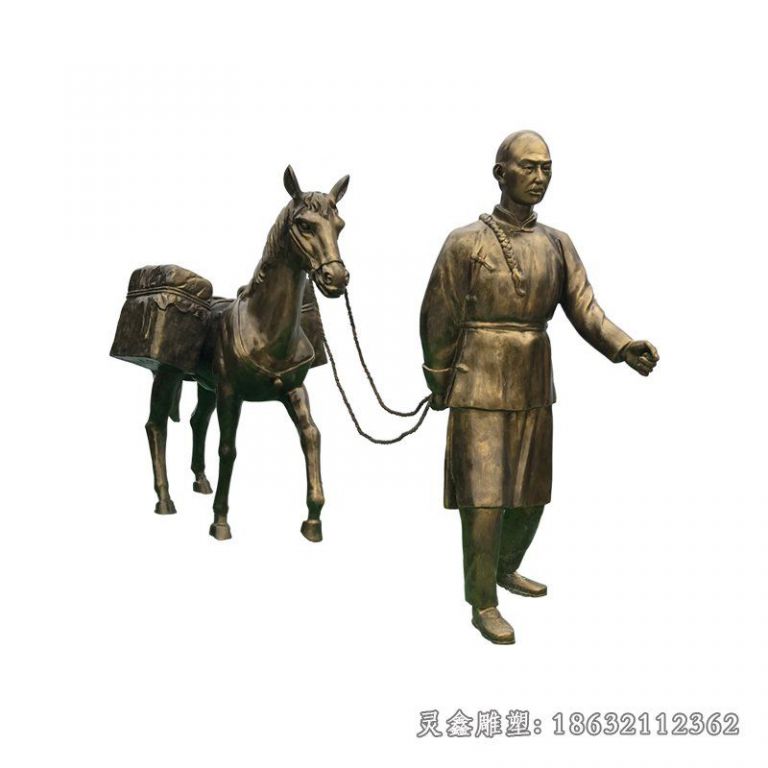 茶马古道文化铜雕