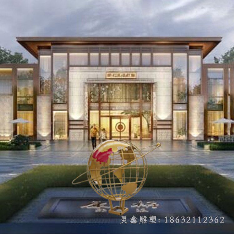 不锈钢地球仪雕塑 (44)