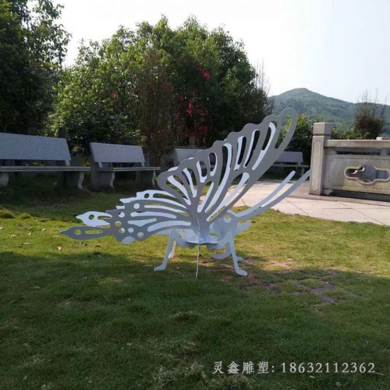 不锈钢蝴蝶动物雕塑 (64)