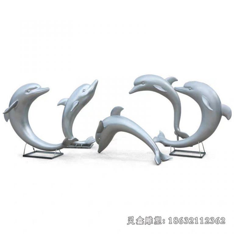 不锈钢海豚雕塑 (65)