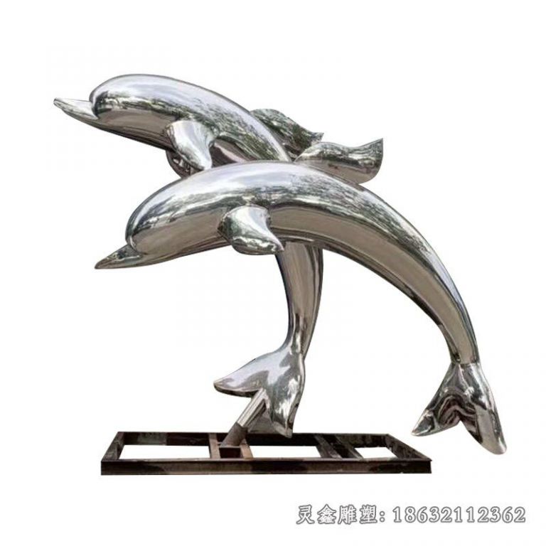 不锈钢海豚雕塑 (84)
