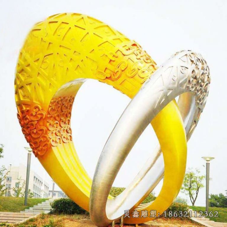 不锈钢广场抽象雕塑 (114)