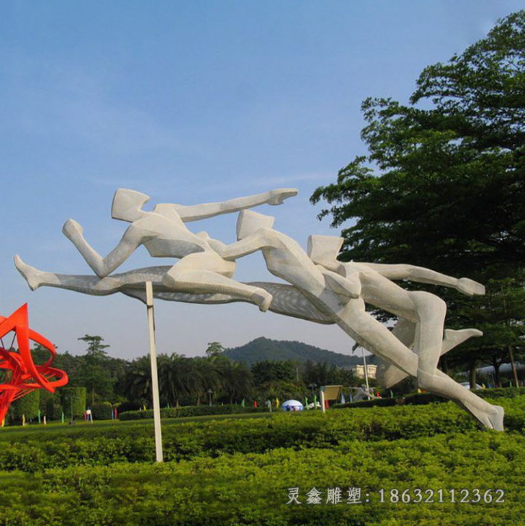 不锈钢跨栏雕塑 (13)