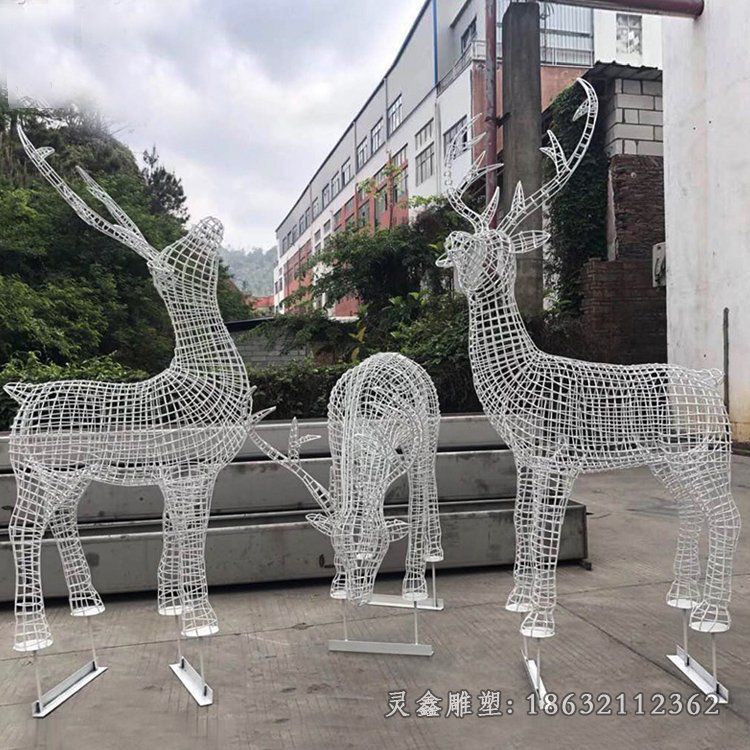 不锈钢鹿雕塑 (2)[1]