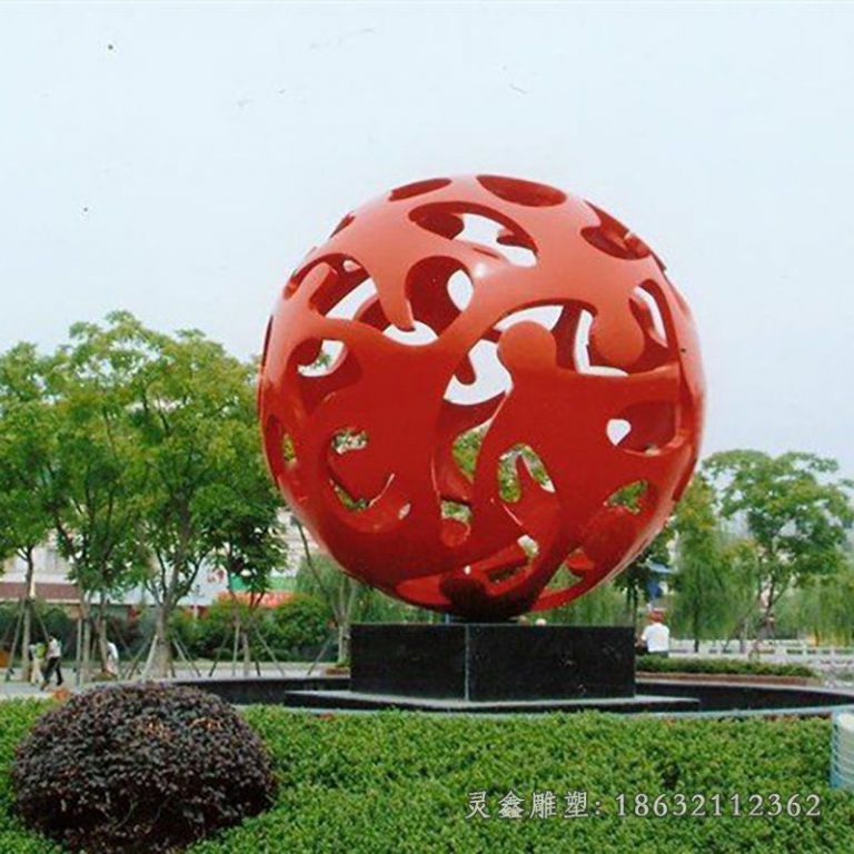 不锈钢镂空球雕塑 (90)
