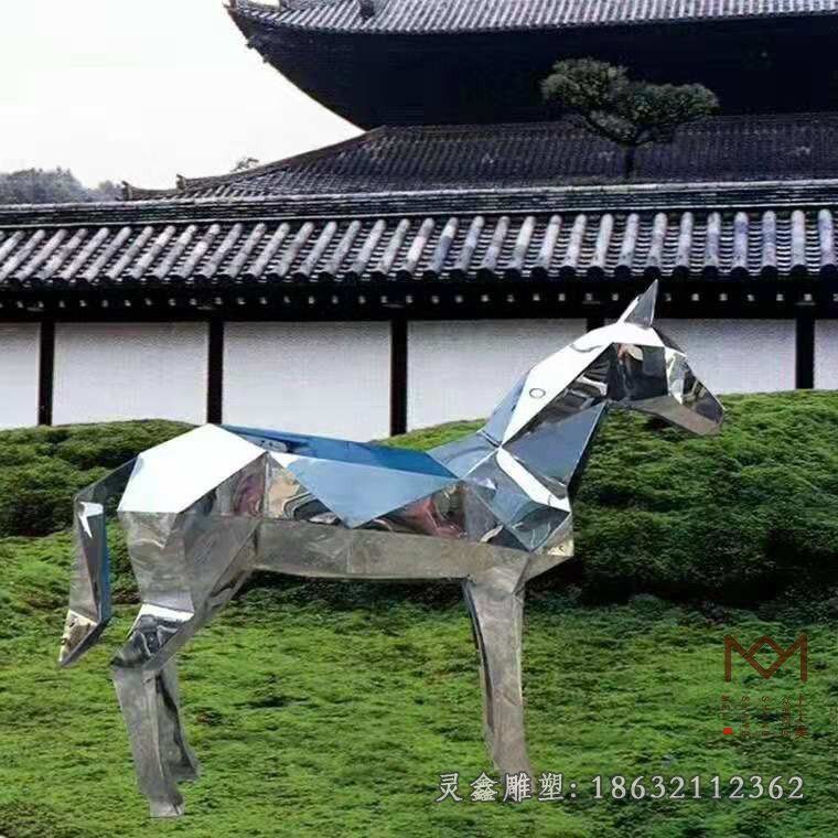 不锈钢马动物雕塑 (17)