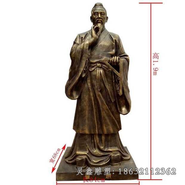 古代鲁班人物铜雕 (1)