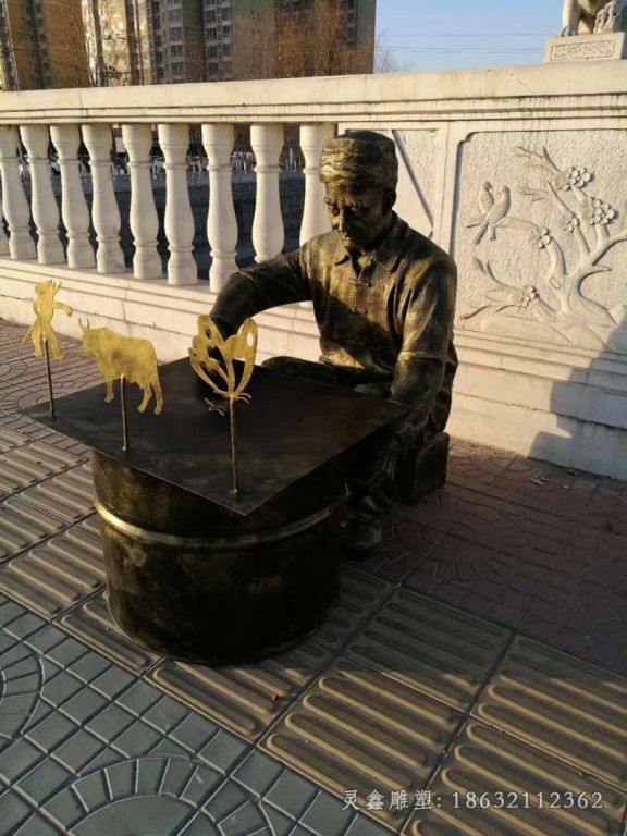 画糖人民俗铜雕