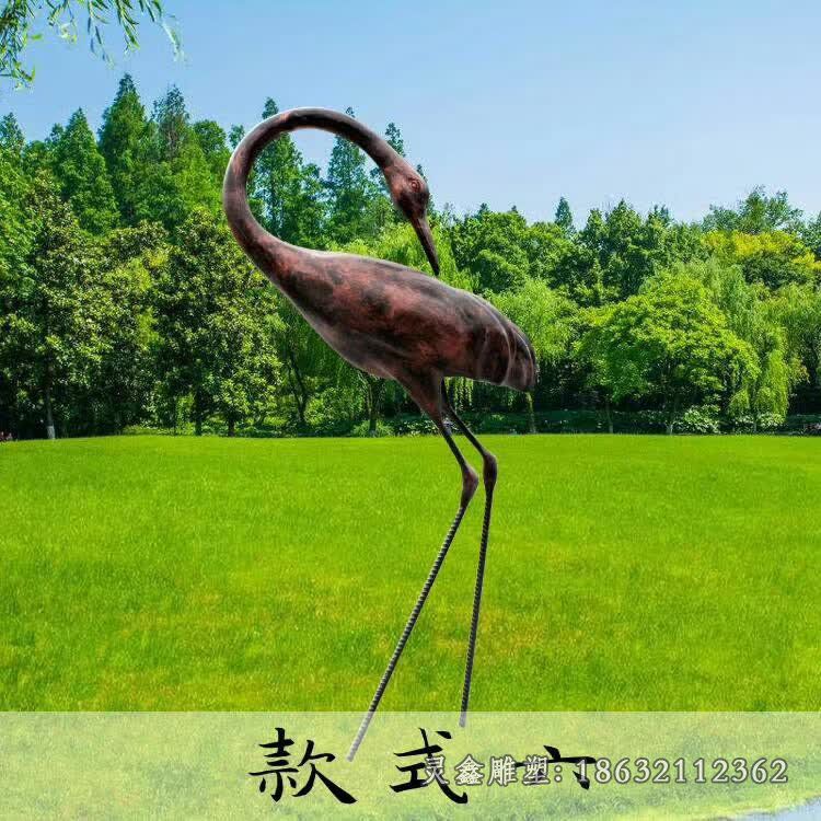 回头仙鹤铜雕