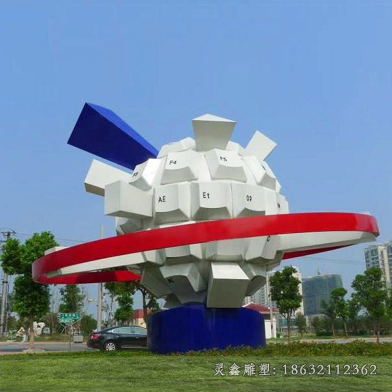 不锈钢球形雕塑 (4)