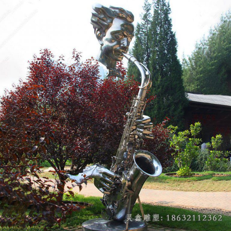 不锈钢萨克斯雕塑 (9)