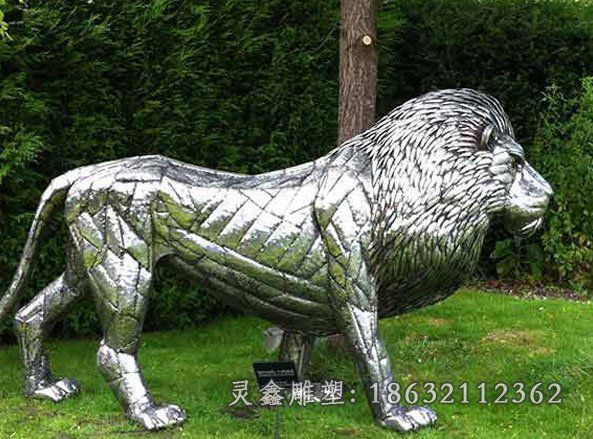 不锈钢狮子雕塑 (12)