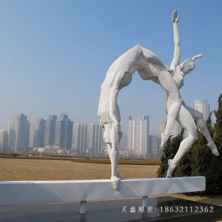 不锈钢体操雕塑 (15)