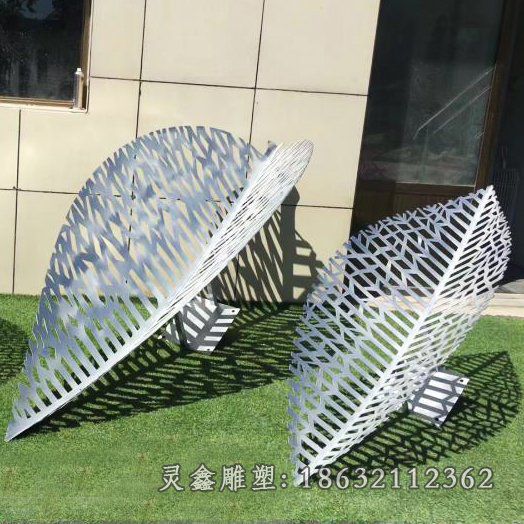 不锈钢树叶雕塑 (101)