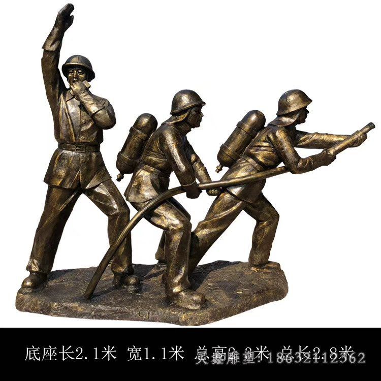 喷水消防员铜雕（1）