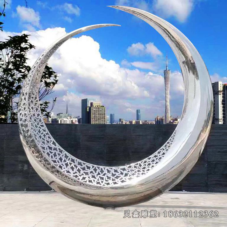 不锈钢圆环景观雕塑 (61)