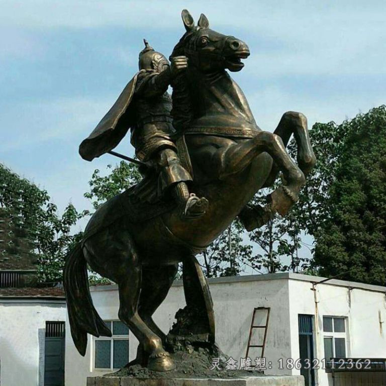 铜雕战马骑战马人物铜雕 (3)