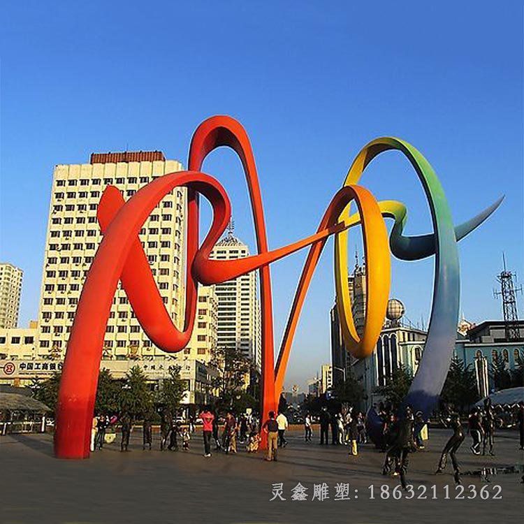不锈钢彩绘景观雕塑 (28)