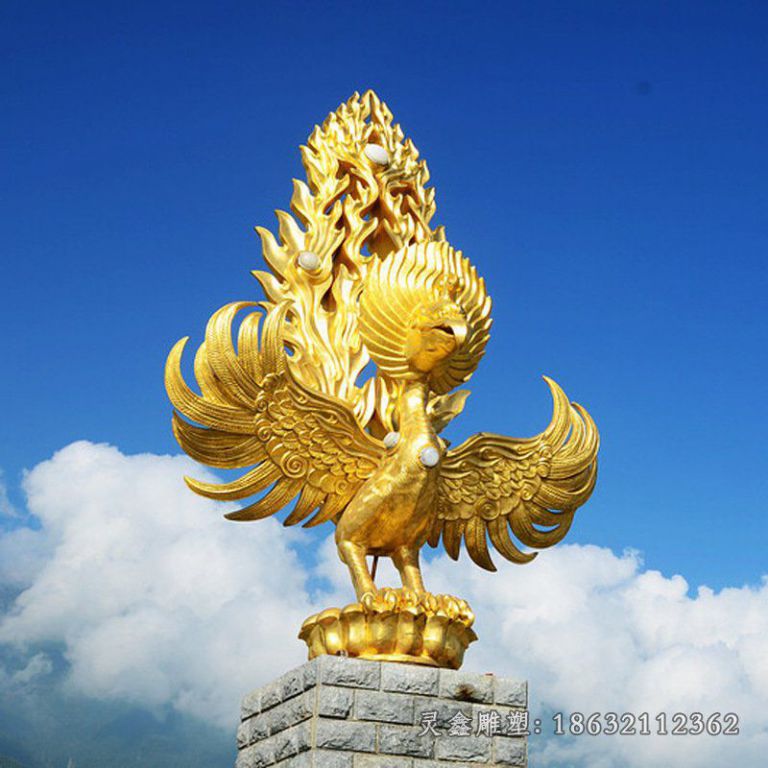 不锈钢凤凰雕塑 (3)