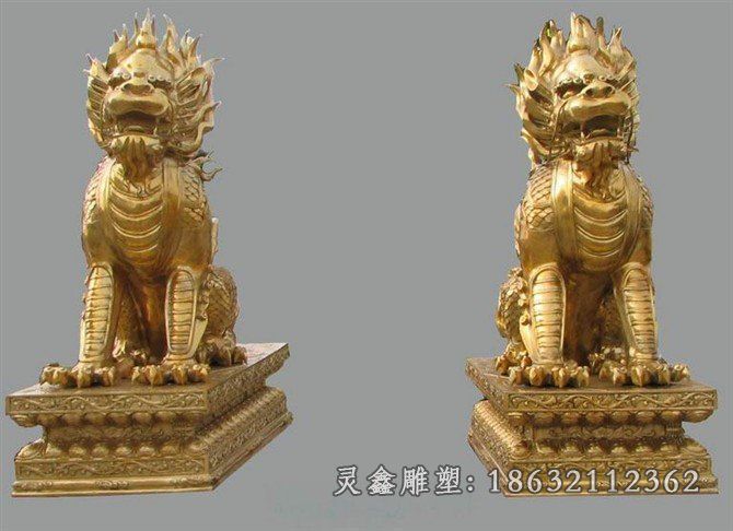 铜麒麟铸铜麒麟雕塑