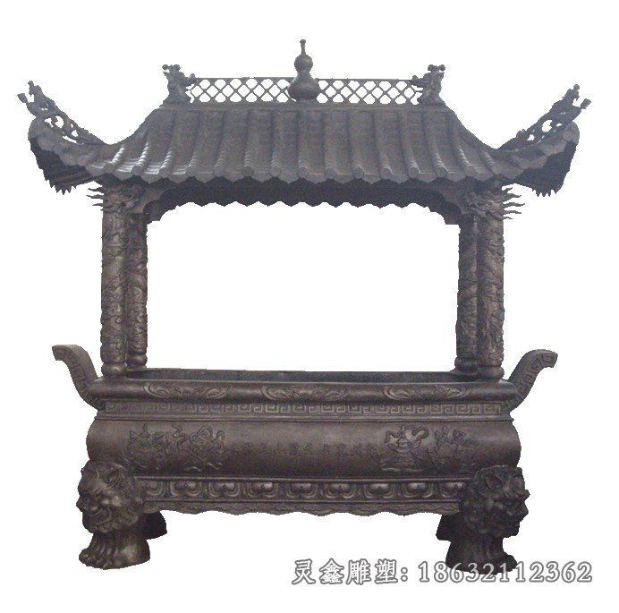 铜香炉，铸铜香炉雕塑 (1)