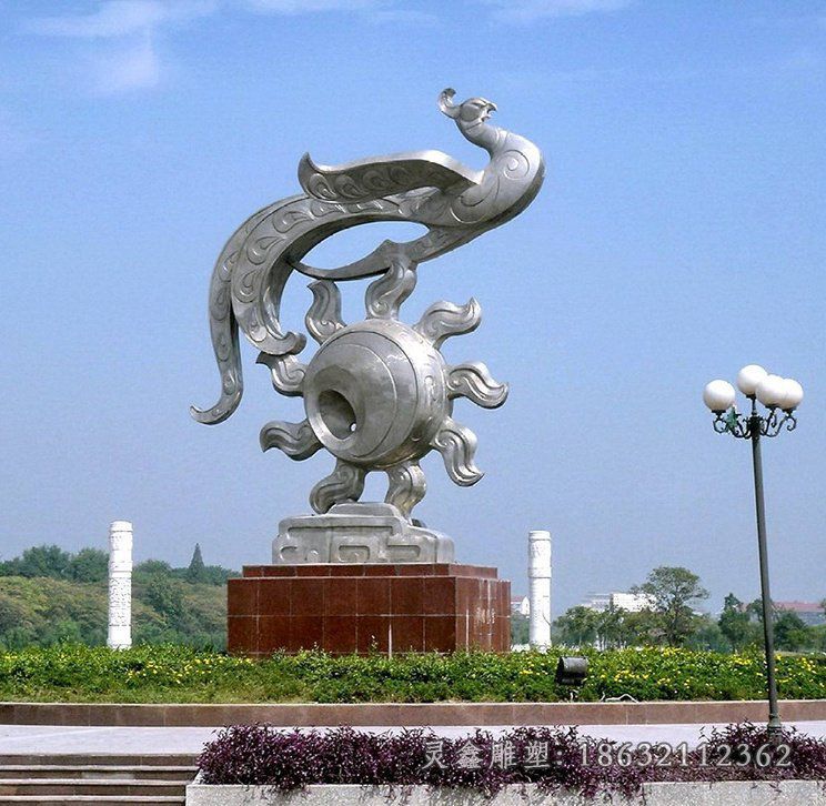 不锈钢凤凰雕塑 (21)