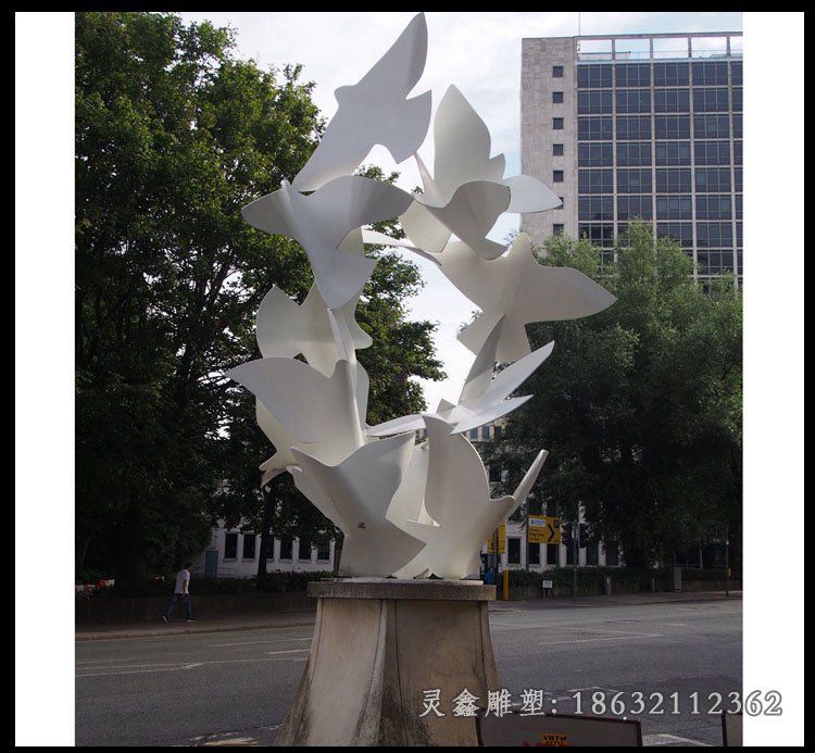 不锈钢飞鸽雕塑 (14)
