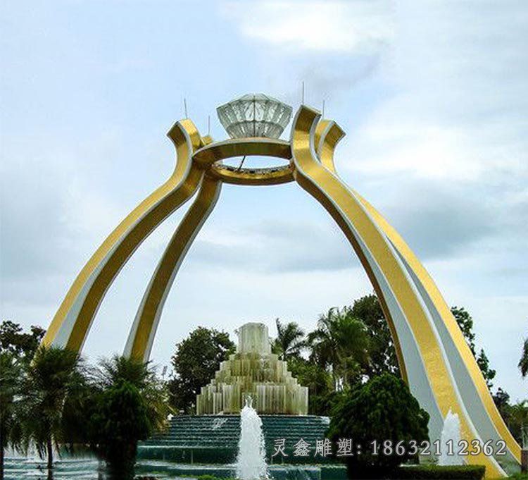 不锈钢城市景观雕塑 (65)
