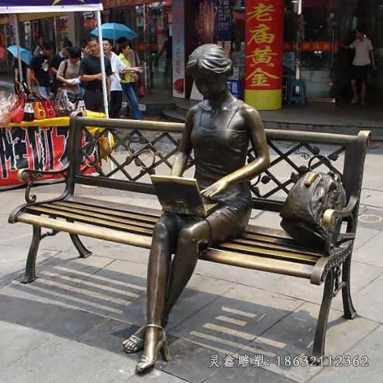 步行街景观人物铜雕