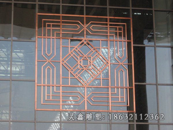 窗花铜雕，锻造窗花雕塑 (1)