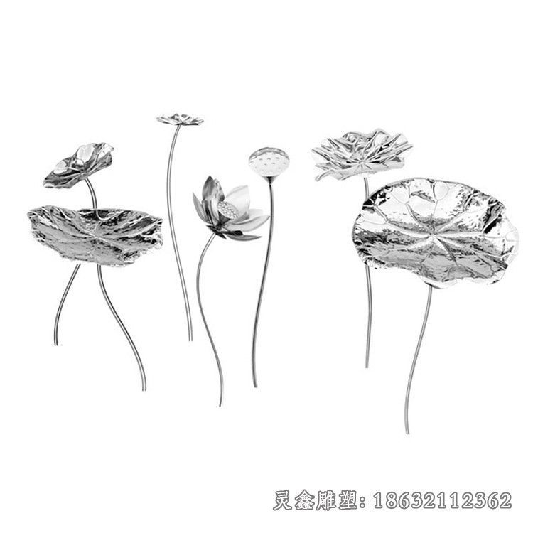不锈钢荷花雕塑 (25)