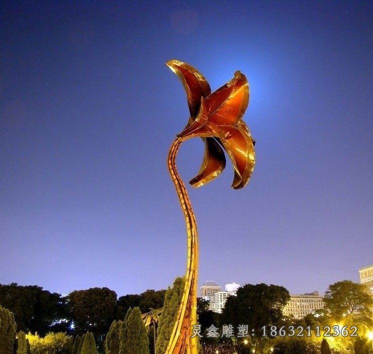 不锈钢花朵景观雕塑 (13)_看图王