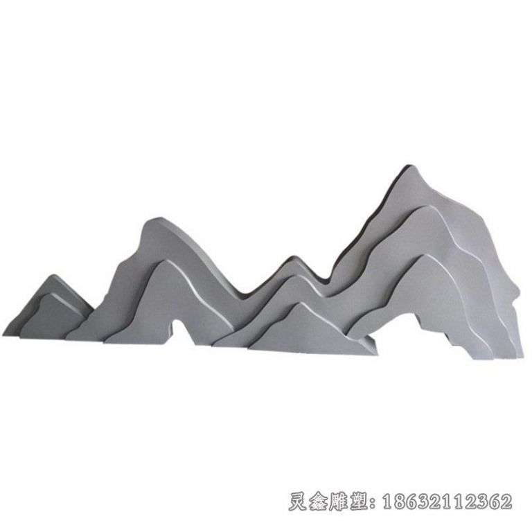 不锈钢假山雕塑 (1)