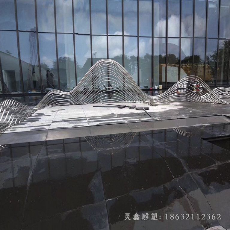不锈钢假山雕塑 (5)