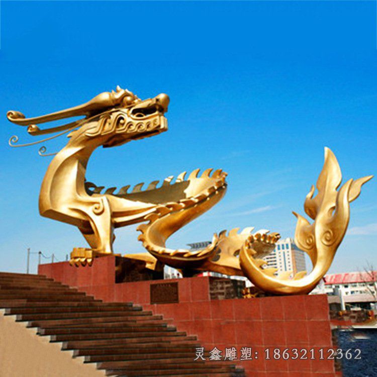 不锈钢龙雕塑 (5)