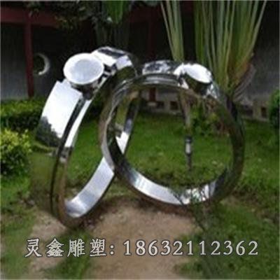 不锈钢戒指景观雕塑 (10)