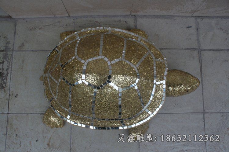 不锈钢爬行乌龟 公园动物摆件