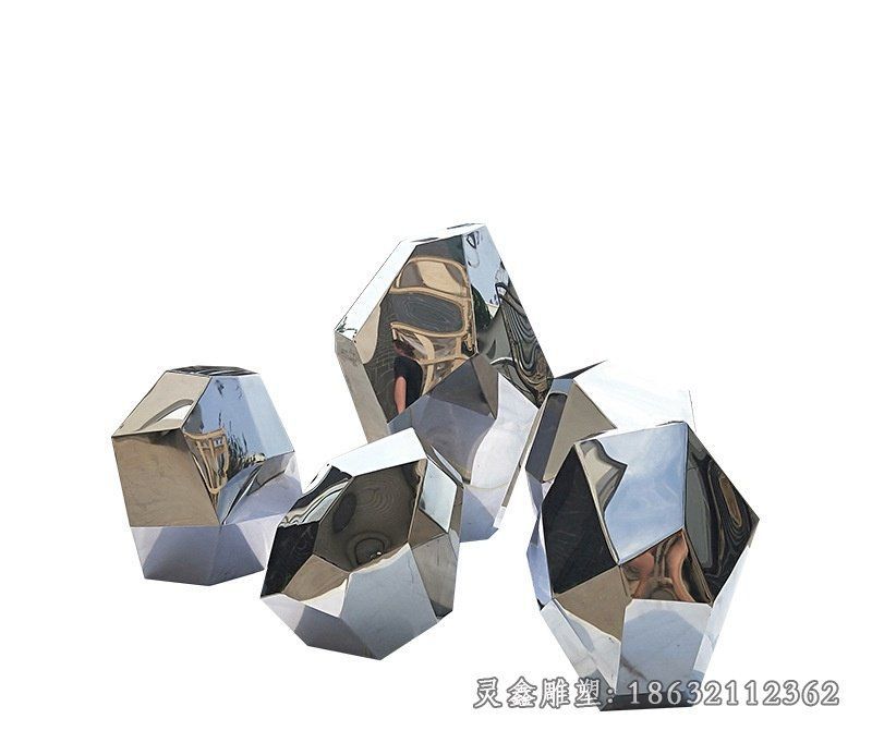 不锈钢石头雕塑 (1)_看图王