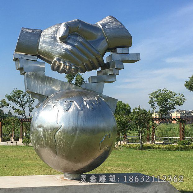 不锈钢手掌雕塑 (20)
