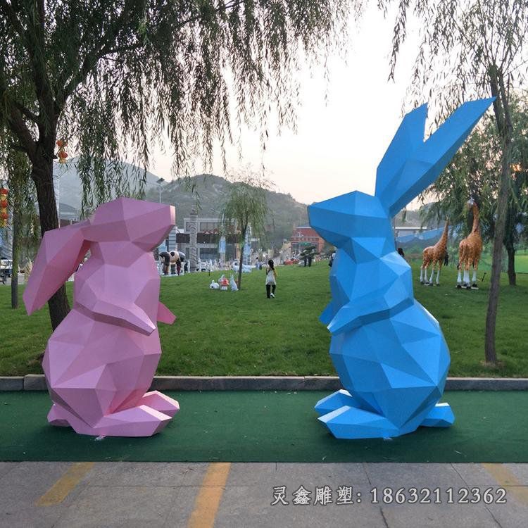 不锈钢兔子雕塑 (4)