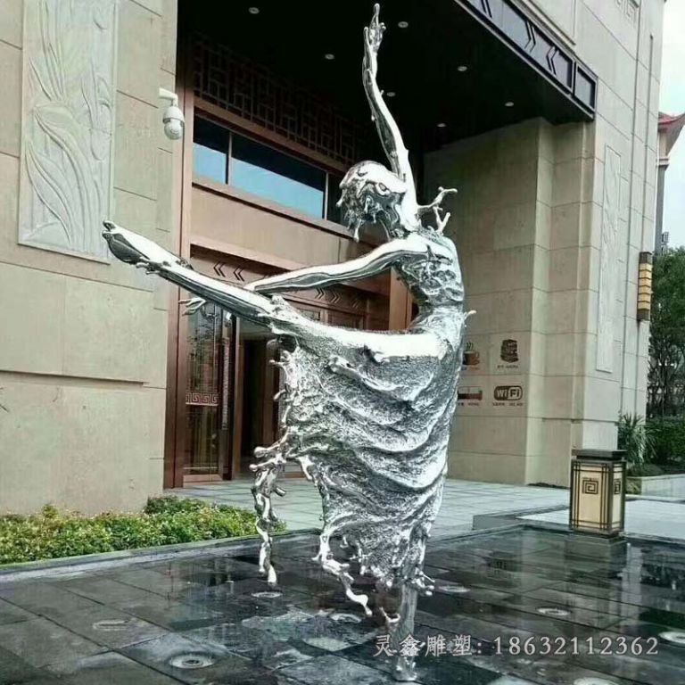 不锈钢舞蹈景观雕塑 (9)