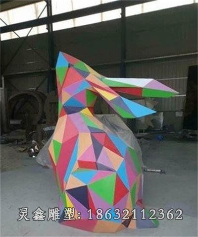 不锈钢兔子雕塑 (8)_看图王