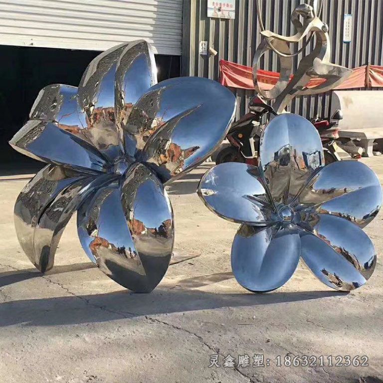 不锈钢鲜花雕塑 (16)