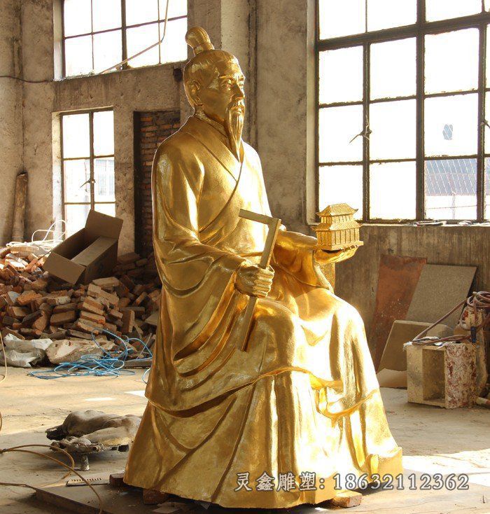 鲁班铜雕铸造鲁班雕塑