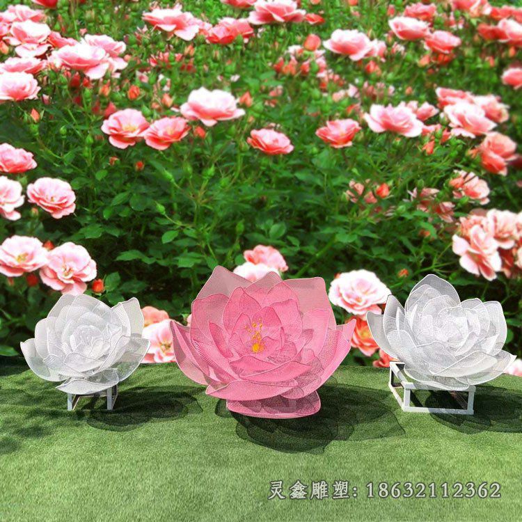 不锈钢鲜花雕塑 (19)