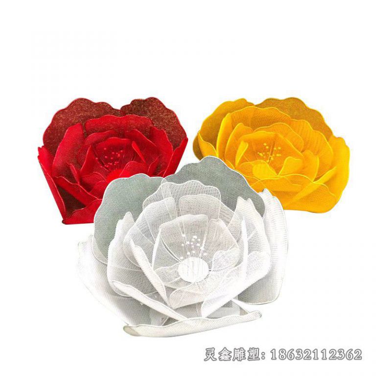 不锈钢鲜花雕塑 (23)