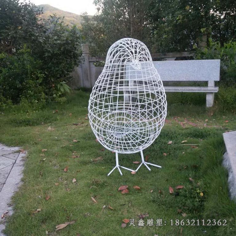 不锈钢小鸟雕塑 (4)