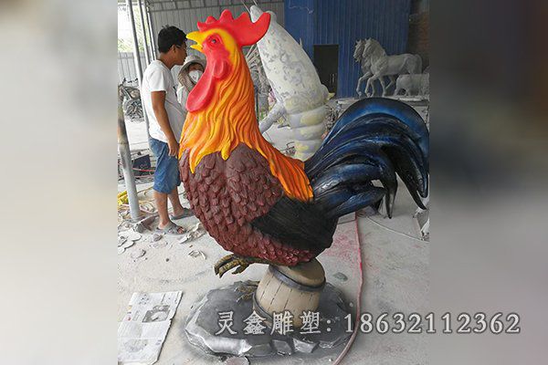 玻璃钢鸡景观雕塑