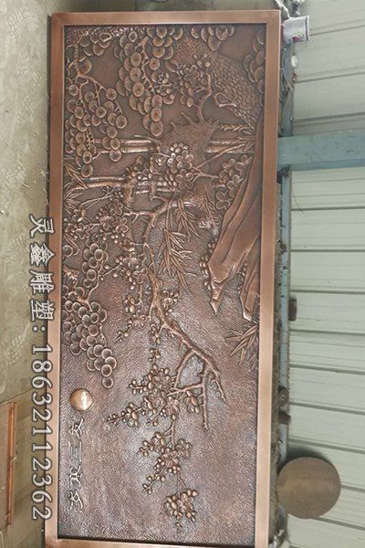 城市浮雕标志铜雕
